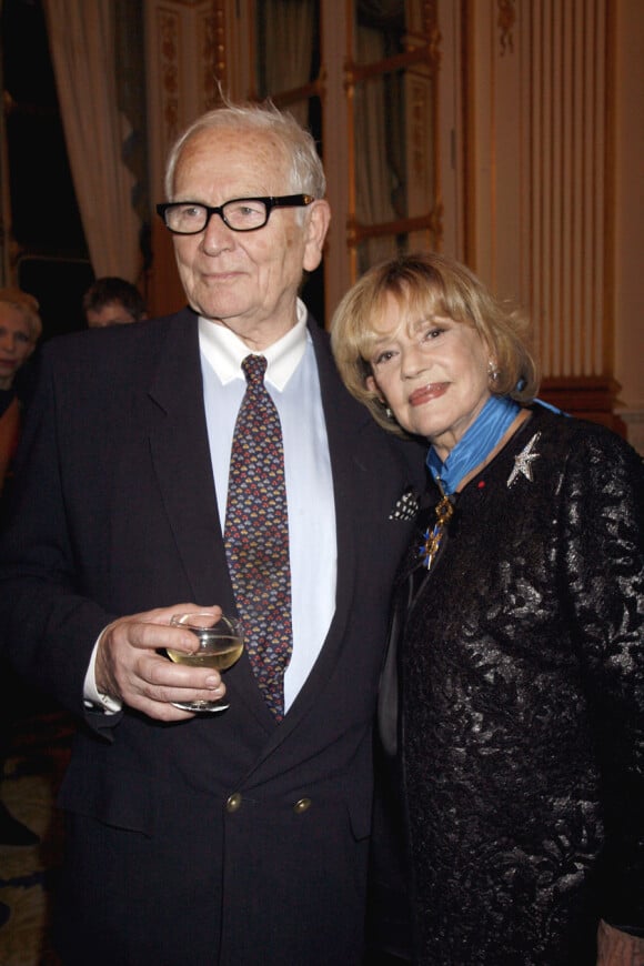 Pierre Cardin et Jeanne Moreau en 2007 au ministère de la Cuture à Paris