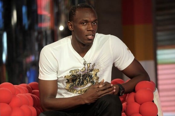 Usain Bolt était l'invité d'un show télé italien le 14 novembre (photo). Le lendemain, il assistait au concert privé de Jamiroquai à l'Arc, à Paris.