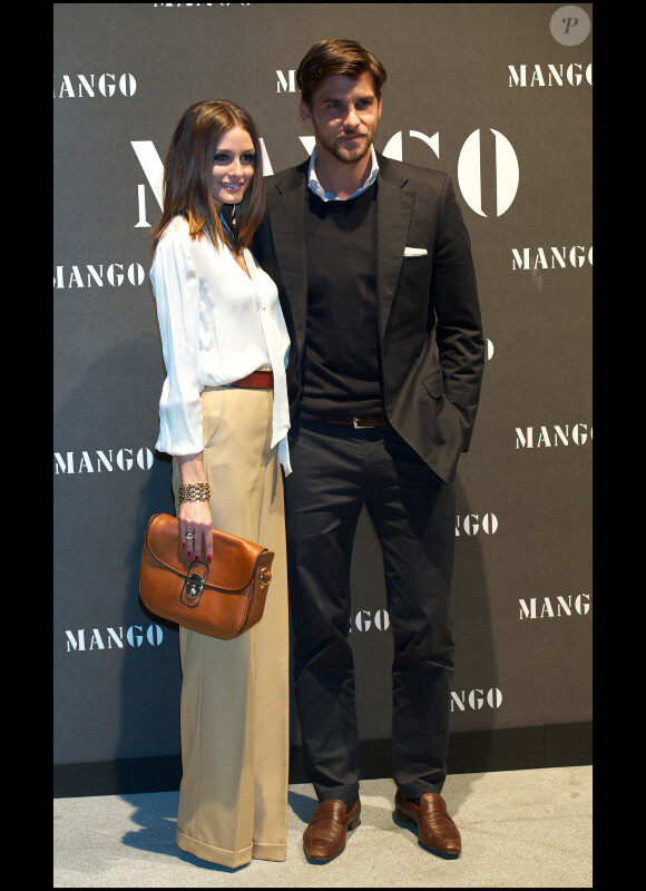 Olivia Palermo et son compagnon, le mannequin Johannes Huebl lors de la soirée Mango à Madrid le 16 novembre 2010