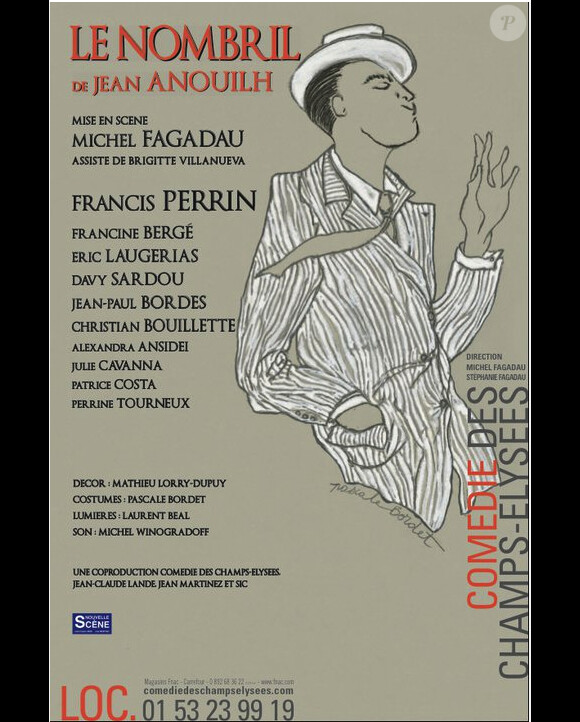 Affiche de la pièce Le nombril, avec Davy Sardou