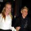 Ellen DeGeneres et Portia De Rossi dînent au restaurant Madeo à Los Angeles, le 19 novembre 2010