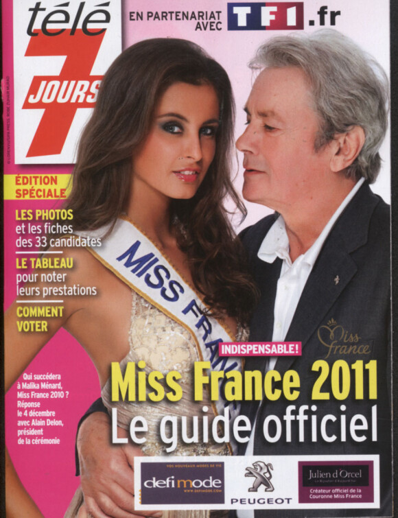 Malika Ménard et Alain Delon en couverture de l'édition spéciale qui accompagne le Télé 7 Jours
