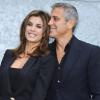 Elisabetta Canalis et George Clooney, en septembre 2010.