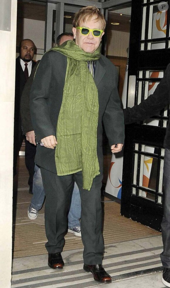 Elton John, à Londres, le 25 novembre 2010