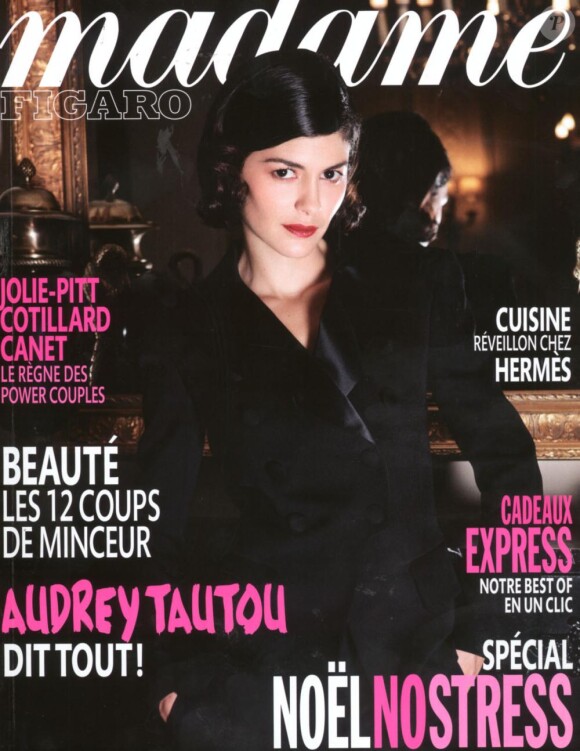 Audrey Tautou en couverture du magazine Madame Figaro du 27 novembre 2010