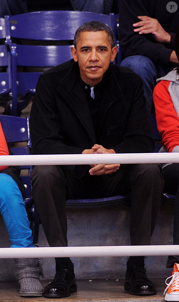Le président des Etats-Unis Barack Obama lors d'un match de basket le 27 novembre 2010 à Washington DC
