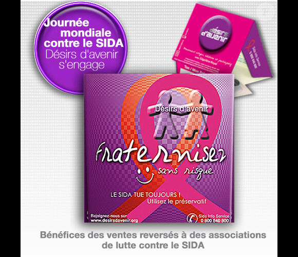 Le site Désirs d'avenir met en vente des préservatifs à l'occasion de la journée mondiale de lutte contre le sida.