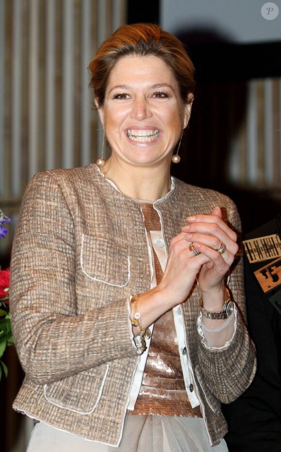 Maxima des Pays-Bas remettait le 29 novembre 2010 le prix pour la Culture Prince Bernhard, à Amsterdam.