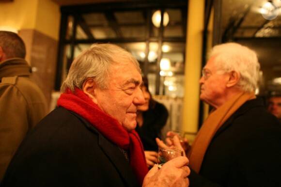 Claude Lanzmann aux 20 ans de la revue La règle du jeu, au Café de Flore, à Paris. 30/11/2010