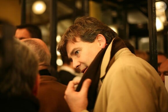 Arnaud Montebourg aux 20 ans de la revue La règle du jeu, au Café de Flore, à Paris. 30/11/2010