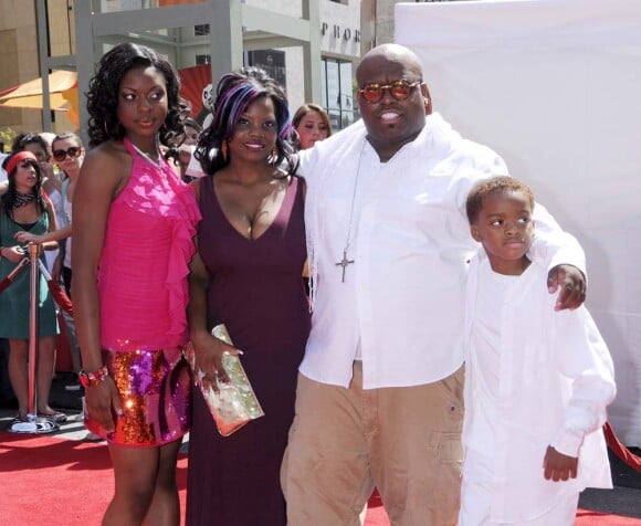 Cee Lo Green avec ses trois enfants : Sierra, Kalah et Kingston. 2008