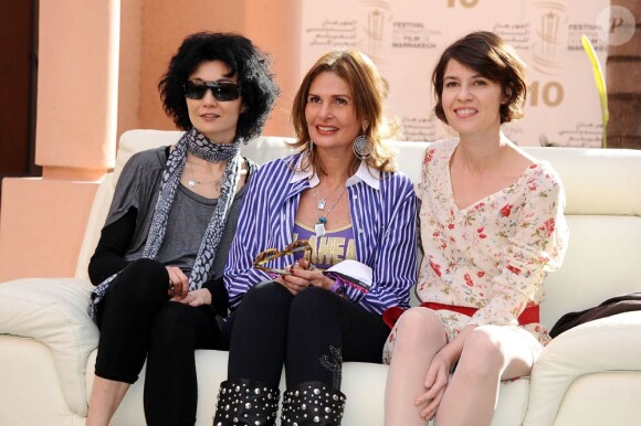 Maggie Cheung, Yousra et Irène Jacob, membres du jury du Xème Festival International du Film de Marrakech le 4 décembre 2010