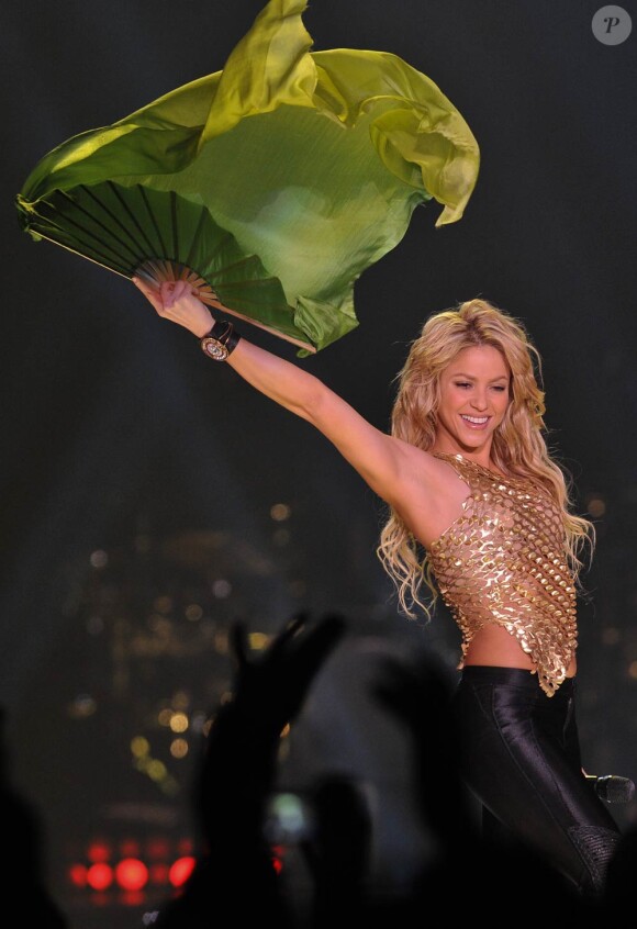 Shakira en concert à Paris-Bercy, le 6 décembre 2010.
