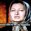 Sakineh dans le trailer d'une émission de télévision qui reconstitue le meurtre de son mari. Diffusion le 10 décembre 2010
