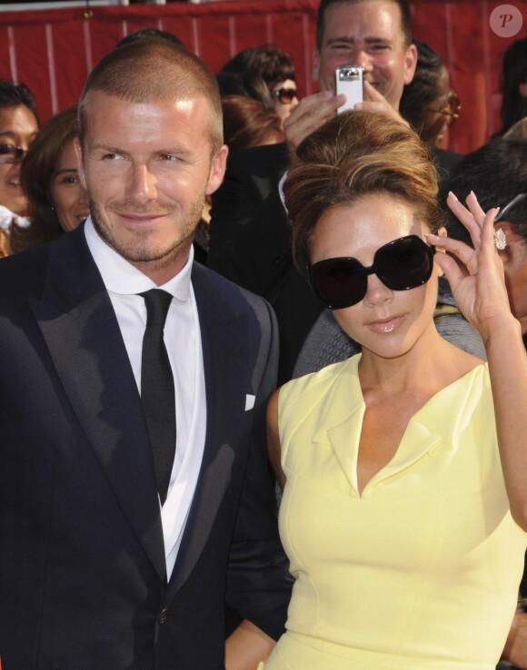 Victoria et David Beckham en juillet 2008