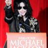 Michael Jackson, en mars 2009, lors de la conférence de presse d'annonce de sa tournée This is it.