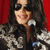 Michael Jackson, en mars 2009, lors de la conférence de presse d'annonce de sa tournée This is it.