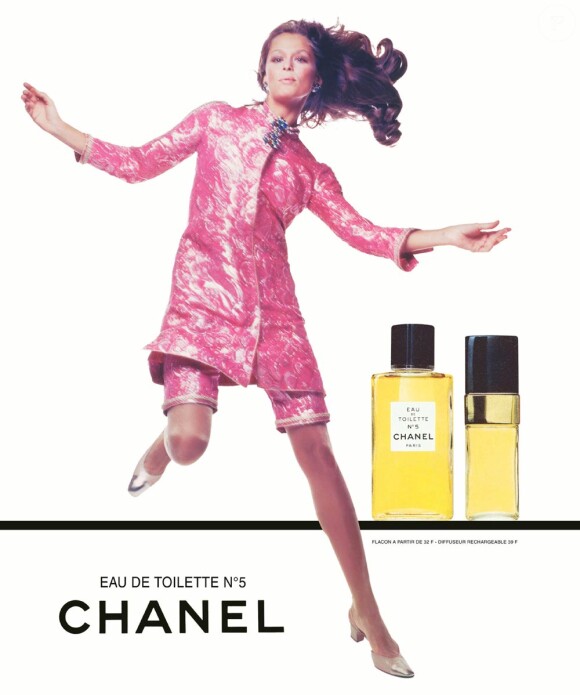 Lauren Hutton pour la campagne Chanel N°5. 1968