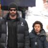 Hugh Jackman et son fils Oscar à New York, le 4 janvier 2011.