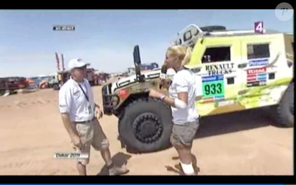 Elodie Gossuin, après sa chute en direct pendant le Dakar
