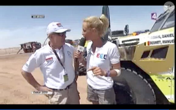 Elodie Gossuin, après sa chute en direct pendant le Dakar