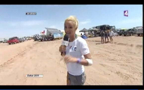 Elodie Gossuin, après sa chute en direct pendant le Dakar