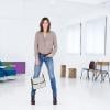 Claire Dhelens pour Le Tanneur pose avec le modèle Claire