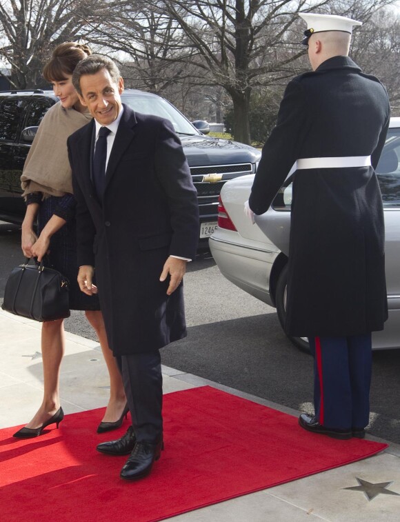 Carla et Nicolas Sarkozy à Washington