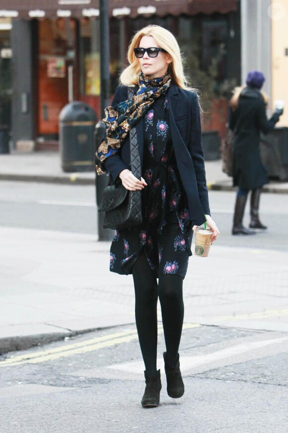 Claudia Schiffer à Londres, le 19 janvier 2011.