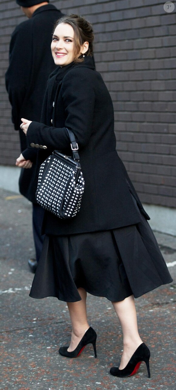 Winona Ryder en promotion à Londres le 19 janvier 2011