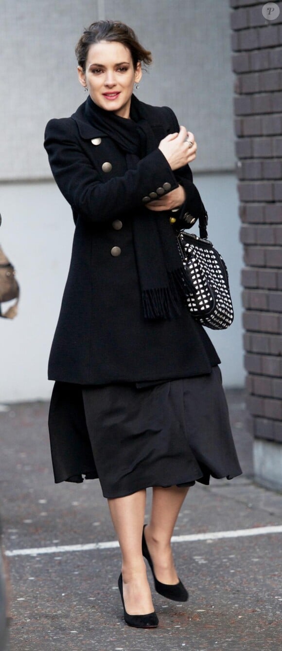 Winona Ryder en promotion à Londres le 19 janvier 2011