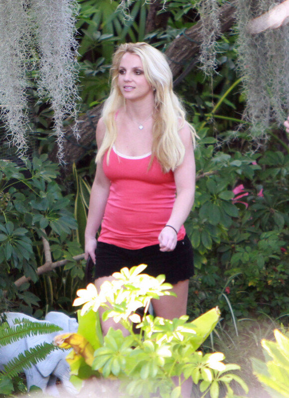 Britney Spears sort d'un studio d'enregistrement à Los Angeles, le 17 janvier 2011.