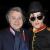 Maître Gilbert Collard et le sosie de Michael Jackson à la générale du spectacle Thriller Live au Zénith de Paris le 26 janvier 2011