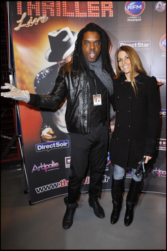 Anthony Kavanagh et sa compagne à la générale du spectacle Thriller Live au Zénith de Paris le 26 janvier 2011