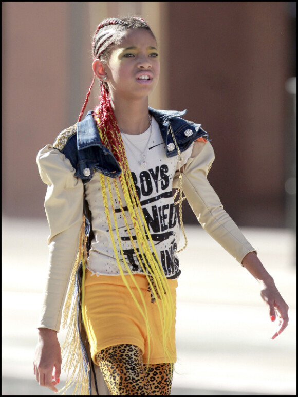 Willow Smith sur le tournage de son nouveau clip 21st Century Girl, à Los Angeles le 23 janvier 2011