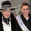 Geneviève de Fontenay et Barbara Morel lors du 90e Prix d'Amérique Marionnaud à Vincennes le 30 janvier 2011