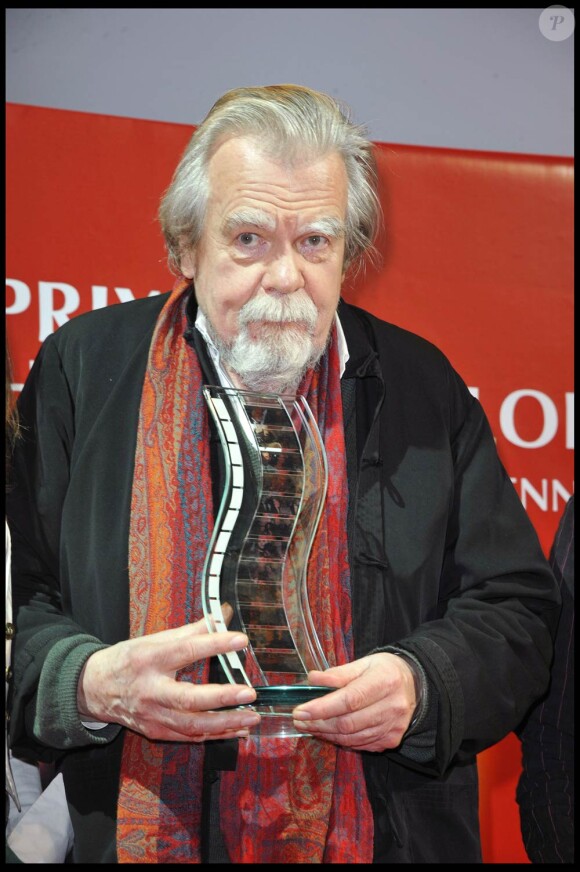 Michael Lonsdale, à l'occasion de la cérémonie du Prix Henri-Langlois, à Vincennes, le 31 janvier 2011.