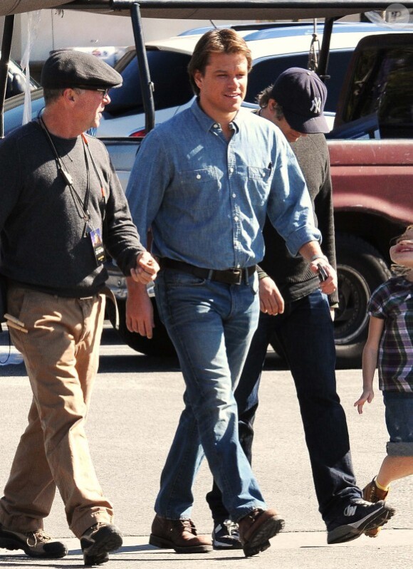 Matt Damon sur le tournage de We Bought a Zoo le 31 janvier 2011