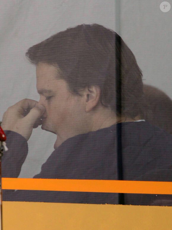 Matt Damon sur le tournage de We Bought a Zoo à Los Feliz le 26 janvier 2011