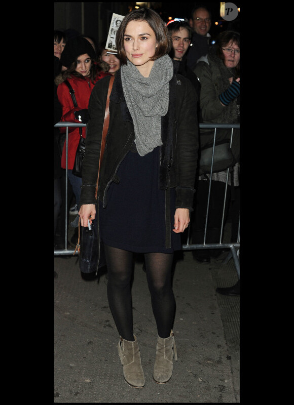 Keira Knightley à Londres, le 27 janvier 2011.