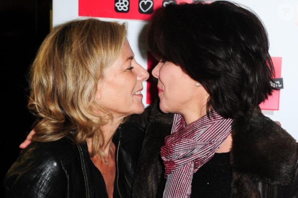 Claire Chazal et Tina Kieffer lors de la soirée Brand Bazar le 3 février 2011 à Paris