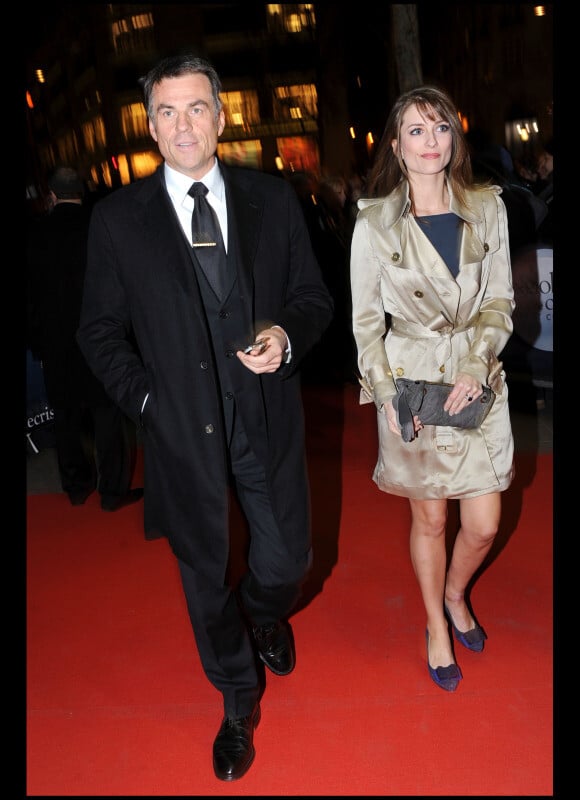 Bruno Gaccio et Diane Ducret à la cérémonie des Globes de Cristal 2011, le 7 février 2011.