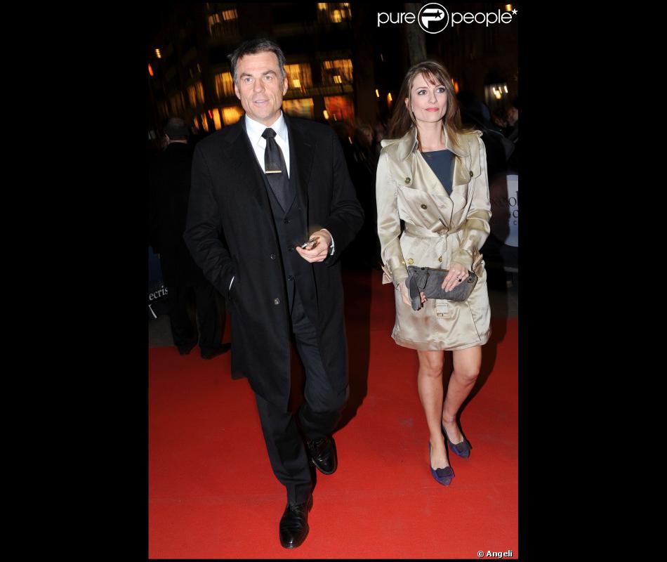 Bruno Gaccio et Diane Ducret à la cérémonie des Globes de Cristal 2011, le 7 février 2011.