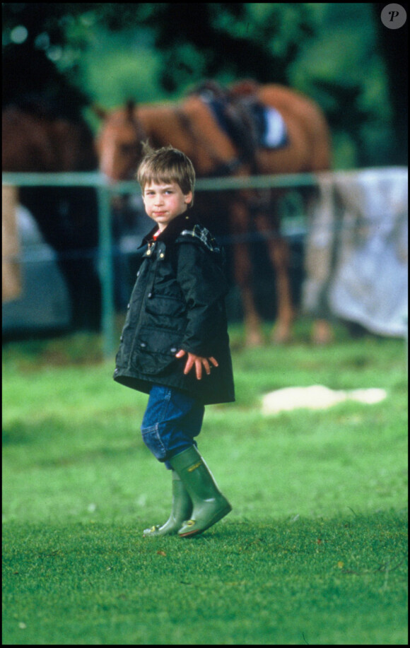 Le Prince William d'Angleterre à un match de polo le 9 juin 1987