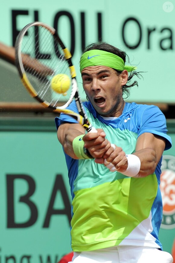 Rafael Nadal à Roland-Garros, le 6 juin 2010.