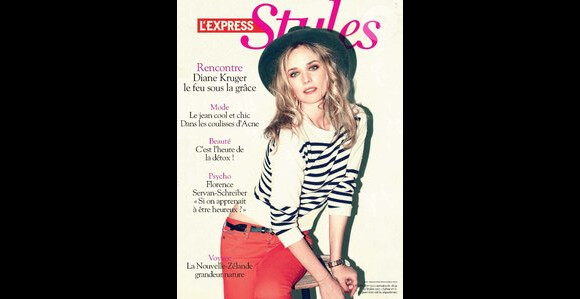 Diane Kruger en couverture du magazine L'Express Styles