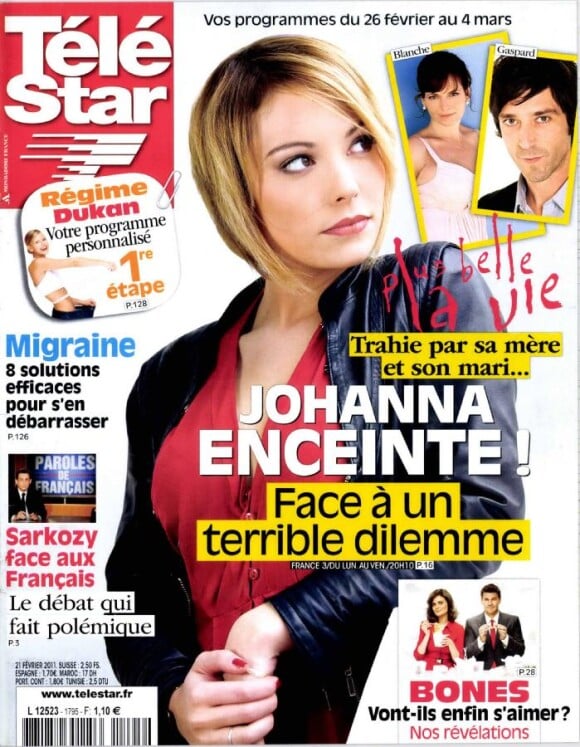 Couverture de Télé Star - Dounia Coesens, alias Johanna dans Plus Belle La Vie