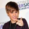 Justin Bieber, lors de l'avant-première de son film Never say never au Grand Rex, à Paris, jeudi 17 février.