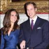 Kate Middleton et William lors de l'annonce de leurs fiançailles le 16 novembre 2010.