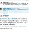 Capture du Twitter de Michaël Youn qui soutient Michel Polnareff - Février 2011